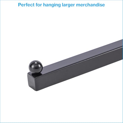 SSWBasics 12 inch Straight Square Black Faceout for Wire Grid and Grid Wall