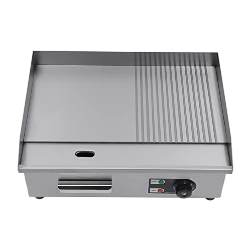 1600W Commercial Countertop Grill Electric Flat Top Teppanyaki Griddle - color: 1600W, 21.7"x13.8"