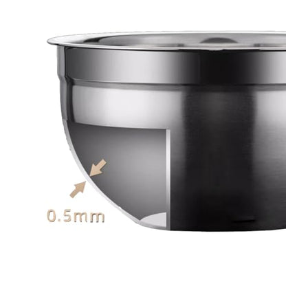 Stainless Steel Mixing Bowl Durable and Rustproof Easy Grip and Stability Design Bowl Versatile for Cooking Baking Prepping and Food Storage (20CM) - size: 20CM