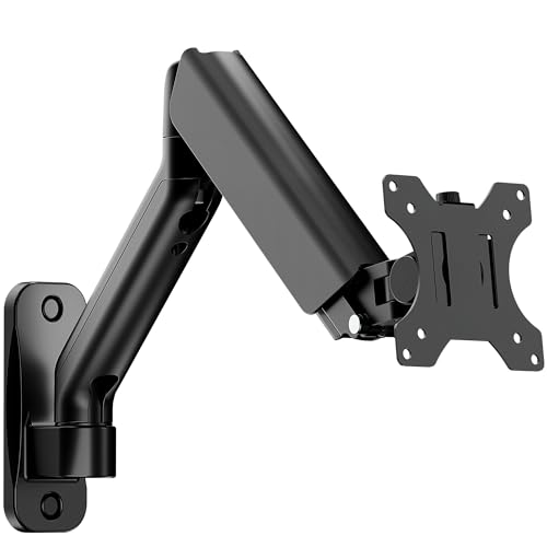 monTEK Single Monitor Wall Mount, Full Motion Spring Arm for 17-32" Screen - style: Single Arm