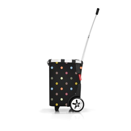 reisenthel carrycruiser dots - Portable Shopping Trolley with Sturdy Aluminum Frame, Shoulder Strap and Removable mesh Inner Bag -Water-Repellent - color: Dots