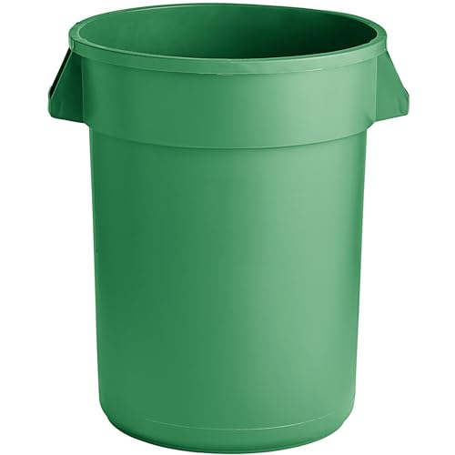 32 Gallon Round Trash bin Garbage can Outdoor Yard Trash can Trash Barrels Garbage Drum Heavy Duty Trash can Industrial Trash can Kitchen Trash bin (2, Green) - color: Green