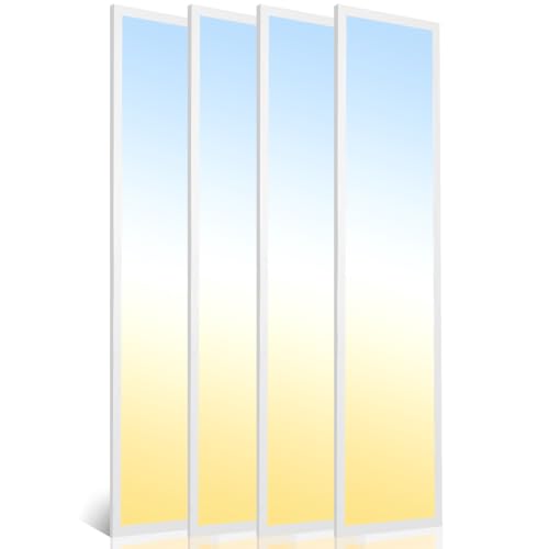 4 Pack 1x4 LED Flat Panel Light, 5CCT Selectable,0-10V Dimmable, 5200LM/40W - color: 4 Pack, size: 1-foot X 4-foot