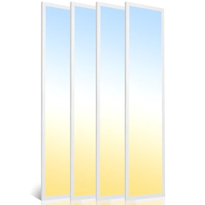4 Pack 1x4 LED Flat Panel Light, 5CCT Selectable,0-10V Dimmable, 5200LM/40W - color: 4 Pack, size: 1-foot X 4-foot