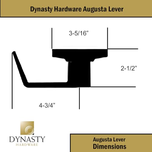 Dynasty Augusta Storeroom Lever Lockset, ADA, Grade 2, Oil Rubbed Bronze - color: Oiled-Rubbed Bronze, style: Storeroom
