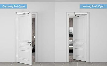 Olideauto 120 Automatic Swing Door Operator for The Elderly +Outswing Arm+2-3/4'' Extend Spacer+2pcs Motion Sensors - style: Outswing Arm+Motion Sensors