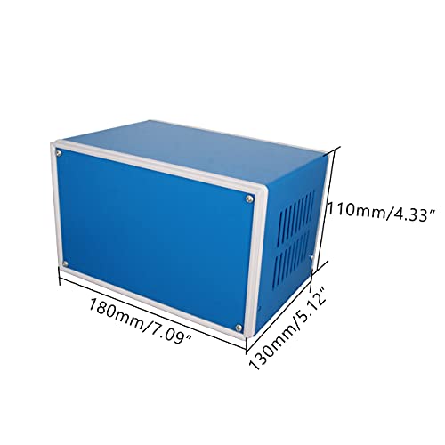 Fielect 7.09" x 5.12" x 4.33" Dustproof Electronic Junction Box Enclosure Case Junction Project Box for Electronic Projects Metal Blue - size: 7.09" x 5.12" x 4.33"