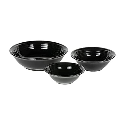 10 Strawberry Street Nova Black Round 62-Piece Dinnerware Set, Service for 6 - color: Black