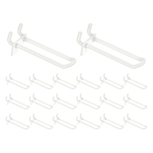 uxcell 20 Pcs Pegboard Hooks 3 Inch Durable Plastic Pegboard Display Hooks - size: 3 Inch