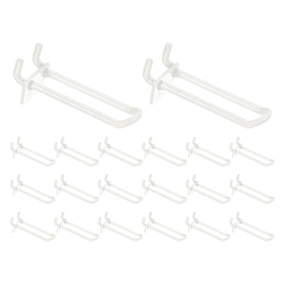 uxcell 20 Pcs Pegboard Hooks 3 Inch Durable Plastic Pegboard Display Hooks - size: 3 Inch