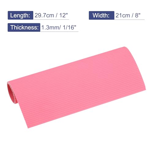MECCANIXITY Corrugated Paper Sheets 5pcs 12x8inch Light Pink - color: Light Pink, size: 12inch x 8inch
