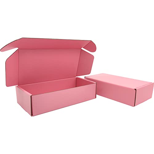 Small 8x4x2 Pink Shipping Boxes for Packaging Small Business Set of 25 Cardboard Cardboard Mailer Boxes for Shipping Mailing - color: Pink, size: 8x4x2 inch