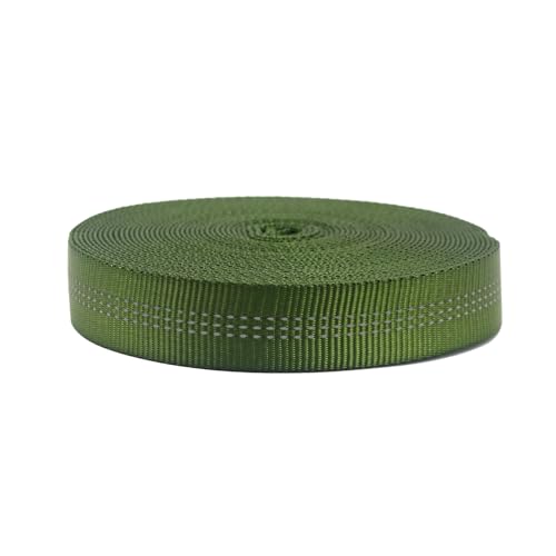NewDoar CE UIAA Certified 1 Inch Nylon Webbing Strap/Tubular Climbing Webbing - Heavy Duty Strap for Rescue, Climbing, Harnesses, Rock Work, & Firefighting - color: Armygreen, size: 1 inch x 5 Yard