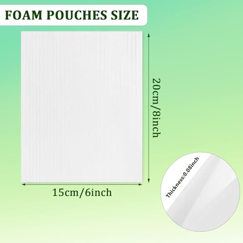 200 Pack Foam Pouches 6x8in, Cushion Foam Wrap for Moving - size: 6x8 inch