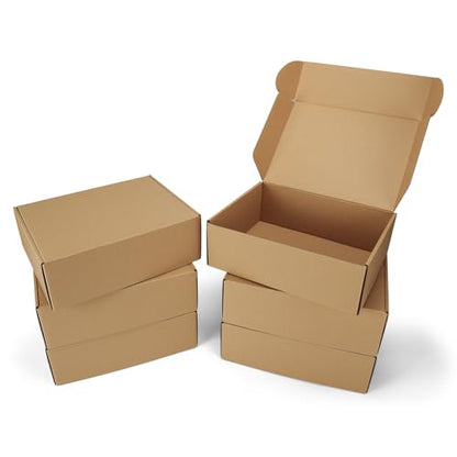 12x9x4 inch Cardboard Shipping Boxes, Set of 6 Gift Boxes, Brown - color: Brown, size: 12x9x4 inch 6 Pack
