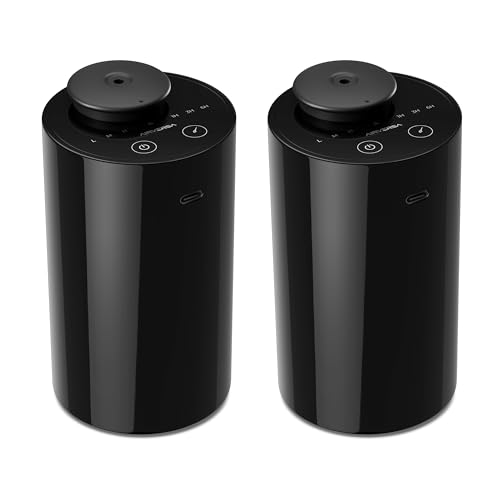 Airversa 2 Pack AN6 Waterless Diffuser for Essential Oil, Black + Black - color: Black&black