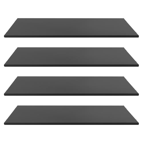 4 Packs Gondola Shelves for Industrial Grade Black Pegboard Display Stand, End Shelf for Gondola Shelving Unit, Retail Display Shelves