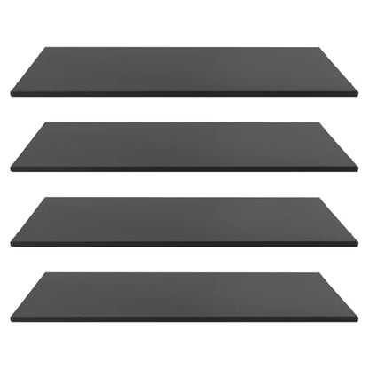 4 Packs Gondola Shelves for Industrial Grade Black Pegboard Display Stand, End Shelf for Gondola Shelving Unit, Retail Display Shelves