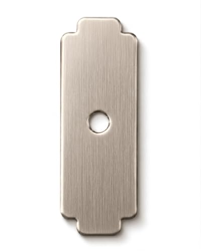 trust4care 4-Pack Nickel Rectangle Backplates of Bifold Closet Knobs - color: Brushed Nickel