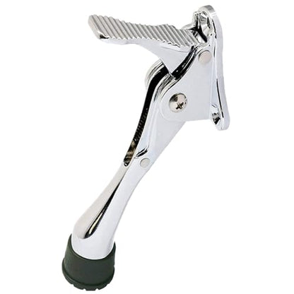 HA SHI Kickdown Heavy Duty Door Stopper, 4 INCH 1 Pack, Chrome - color: Chrome, size: 4 INCH X 1 PACK