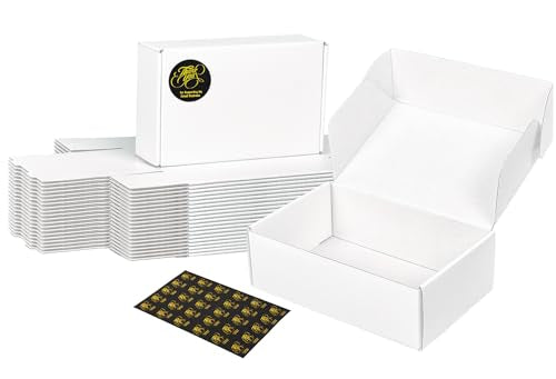 White Shipping Boxes Small 6x4x2 Inches, 45 Pack Corrugated Cardboard Mailer Boxes for Packaging Small Business Mailing Gift - color: White, size: 6x4x2"-45 Pack