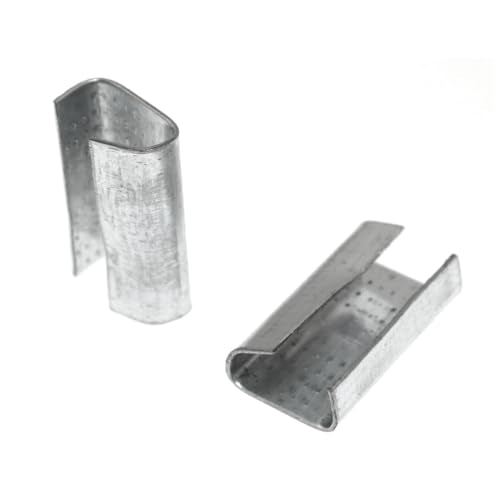 180PCS Strap Open Type Sealing Clips Packing Strap Binding Clips Metal Sheet Non Slip Holders for 1/2 Inch Polypropylene Binding Strap Openings