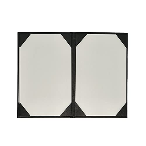 Menu Covers Made of Premium Faux Leather (10-Pack) - 8.5" X 14" (Black, 4 Views) - color: Black, size: 4 Views