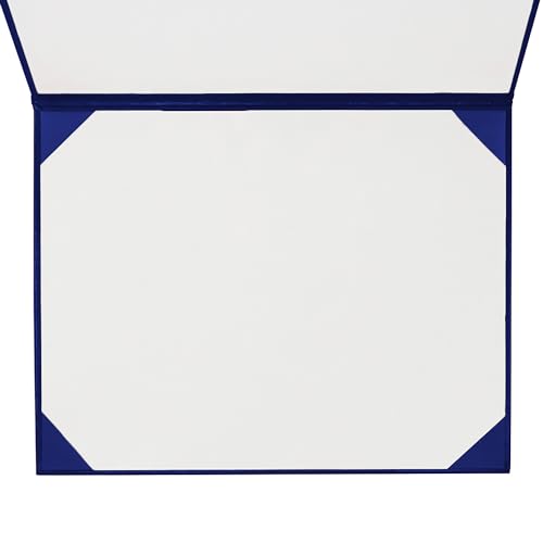 GraduationMall 8.5"x11" Smooth Padded Diploma Cover Certificate Holder Royal,48-Packs - color: Royal, size: 48 Packs