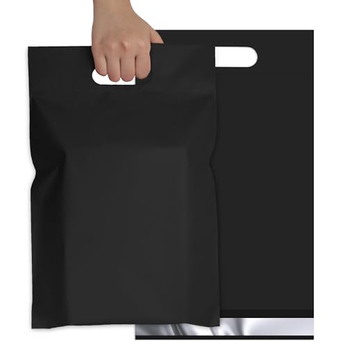 Black Poly Mailers with Handle, 14.5x19 Inch 50 Pcs - color: Black, size: 14.5x19 Inch 50 pcs