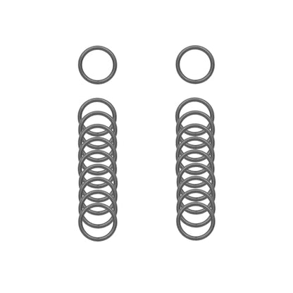 40pcs 4 Sizes O Rings Welded Strong Metal Heavy Duty Round Ring for Pet Collars Buckle Belts Strap Webbing Sewing - color: 3/4"(20mm) Gun Black 20pcs