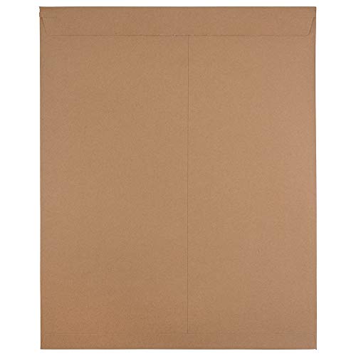 JAM PAPER Stay-Flat Photo Mailer Envelopes with Peel & Seal Closure - 17 x 21 - Brown Kraft - Sold Individually - color: Sold Individually, size: 17" x 21"