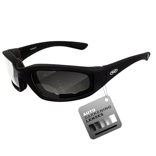 Global Vision Kickback Auto-Darkening Photochromic Bifocal Safety Glasses Clear to Smoke, Padded Frame, ANSI Z87.1 Certified - color: +1.5 Bifocal