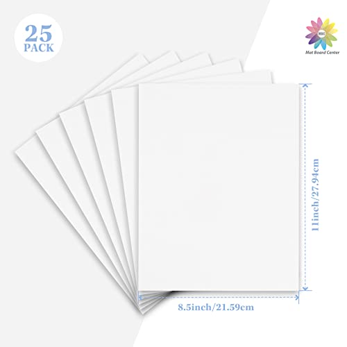 Mat Board Center 25 Pack 8.5x11 Corrugated Cardboard Sheets 1/8" Flat Pads - color: White, size: 8.5x11