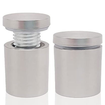 1 x 1-3/16 Inch Standoff Screws - Stainless Steel Sign Standoff Mounts Hardware Screws for Acrylic by Lantee, 25 x 30mm, 12 Pcs - color: Silver, size: 1" x 1-3/16" / 25 x 30mm