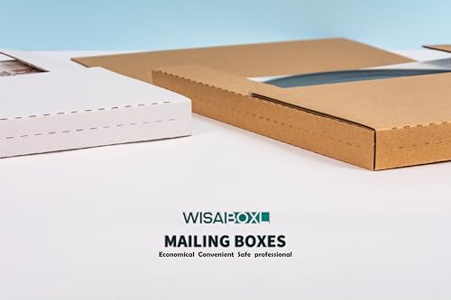 Vinyl Record Mailers, 12.8x12.8x1 inch LP Album Shipping Boxes - size: 20 Pack
