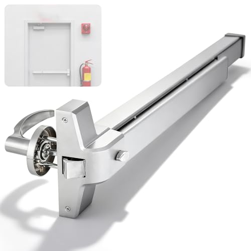 IRONWALLS 32" Commercial Panic Bars for Exit Doors, Emergency Exit Push Bar - color: Silver, size: 32 Inch