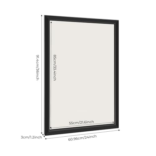24'' x 36'' LED Poster Frame, Backlit Light Box Sign 20W 110V with Aluminum Frame, Front Open Advertising Light Box for Store Restaurant Menu Display, Black - color: Black, size: 24" x 36"