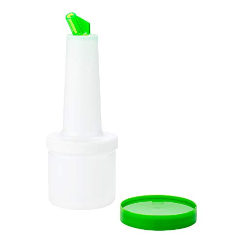 Restaurantware Plastic Storage Container Bottle, Quick Pour, 0.5 qt - color: Green, size: 16 Ounces