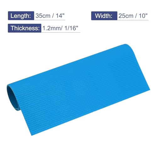 MECCANIXITY Corrugated Paper Sheets 5pcs 14x10x1/16inch Sky Blue - color: Sky Blue, size: 14inch x 10inch x 1/16inch