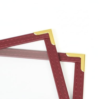 10Pcs Burgundy PVC Clear Menu Cover 8.5x14, 3 Page 6 View - color: burgundy, size: 3 Pages - 8.5" x 14"