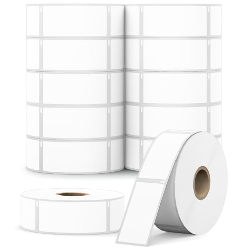 12 Rolls, 6000 Barcode Labels Replacement for DYMO 30336 (1" x 2-1/8") - size: 1" x 2-1/8" | 30336-12 Rolls