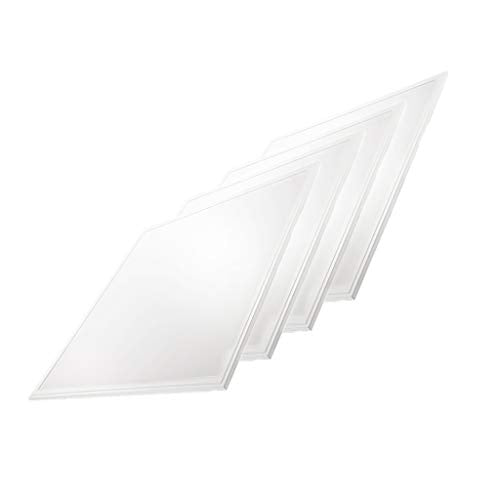 NUWATT 2x2 ft LED Panel Troffer Edge Lit Thin Flat (4 Pack) 40W, 4000k, 4600 Lumens, 120V-277V AC/DC, 0-10V Dimmable, UL DLC Listed, Drop Ceiling Light - color: 4000K, size: 2x2 FT