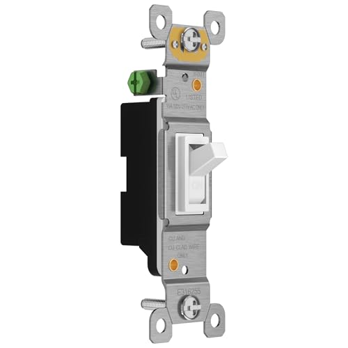 ENERLITES 5 Pack Toggle Light Switch, Single Pole Wall Switch, White - color: White, size: Switch Only