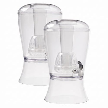 CreativeWare 3 Gallon Beverage Dispenser With Ice Cylinder And Fruit Infuser (Pack of 2) - size: 3 Gallon (Pack of 2)