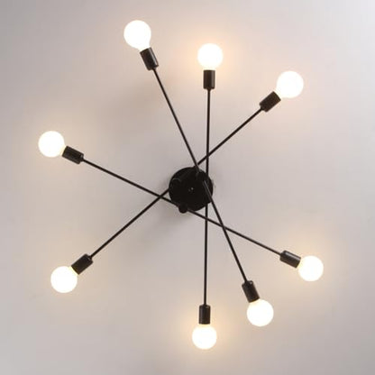Garwarm Sputnik Ceiling Light Fixture, 8-Light Black Sputnik Chandelier - color: 8-Lights,Black-2