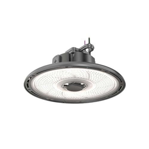 Lithonia Lighting REBL Round High Bay LED Light, 12,000/15,000/18,000 Adjustable Lumen Output, 3500K/4000K/5000K Switchable White Color Temperature, Work Light, UVOLT 120-347V, 12.2" x 7.5", Bronze - color: UVOLT Bronze, size: 12.2" x 7.5" | 12,000-18,000