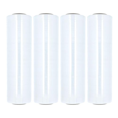 PSBM Cast Hand Plastic Stretch Wrap/Shrink Film 18" x 2000 Ft 60 GA 4 Rolls - size: 18 Inch, style: 60 GA