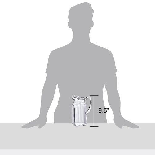 Amazing Abby - Quadly Bandly - Plastic Pitcher (64 oz, 2 Quart), Clear Water Pitcher with Lid, Fridge Jug, BPA-Free, Shatter-Proof, Great for Iced Tea, Sangria, Lemonade, Juice, Milk, and More - style: Quadly Bandly (64 oz)