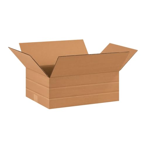BOX USA Moving Boxes Large 16"L x 12"W x 6"H 25-Pack - Corrugated Cardboard Box for Shipping, Mailing, Packing, Packaging and Storage