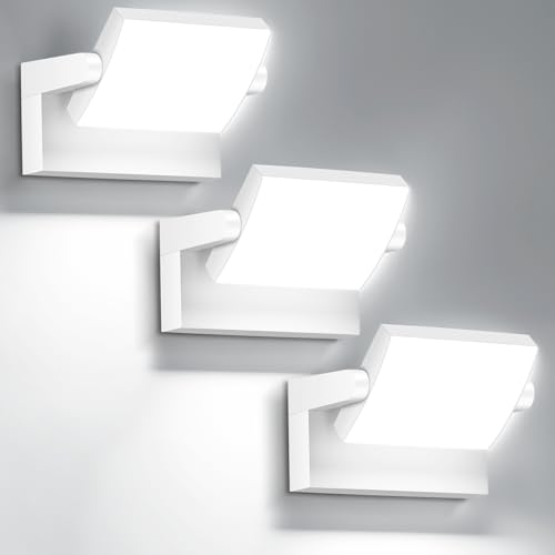 LED Wall Light Outdoor 40W 360° Rotatable Panel 6000K IP65 3 Pack - color: 3/40w/6000k/White